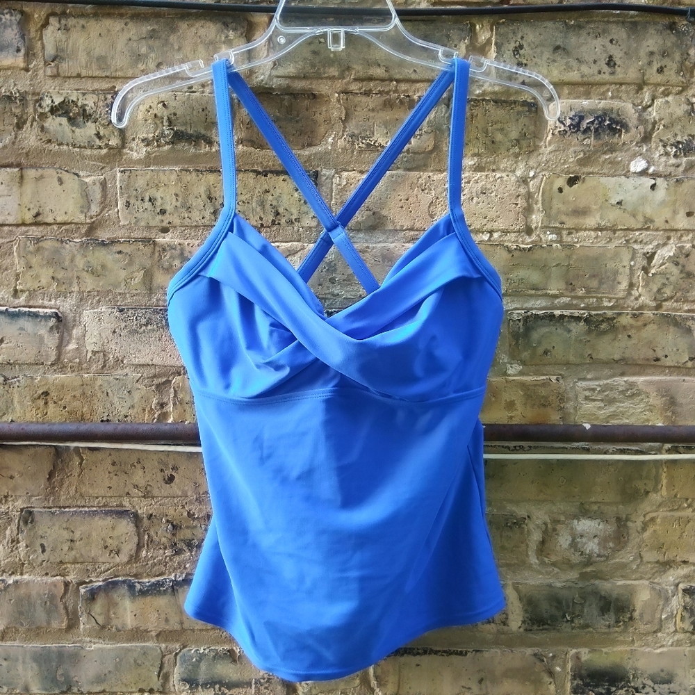 Athleta Swim Blue Twist Up Tankini